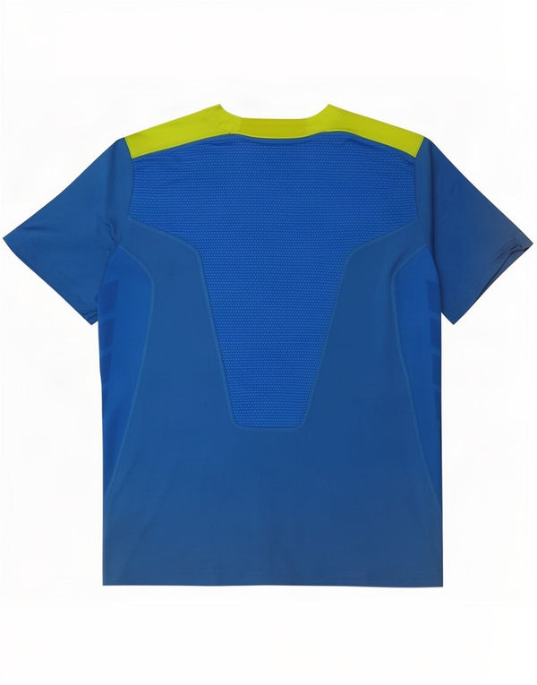 T-shirt Adidas Climacool da uomo Top blu medio color block