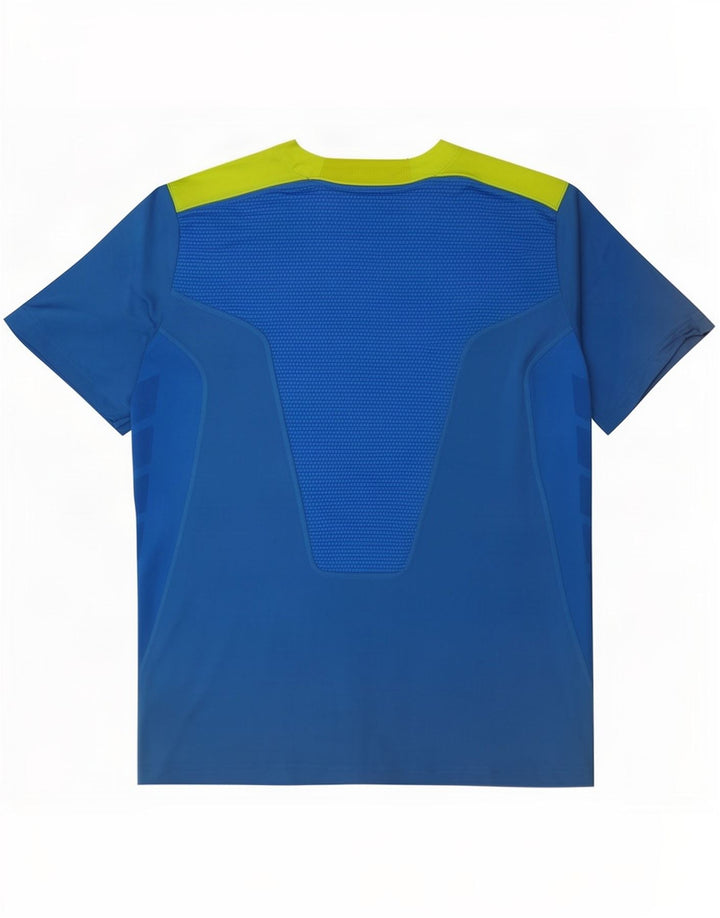 T-shirt Adidas Climacool da uomo Top blu medio color block