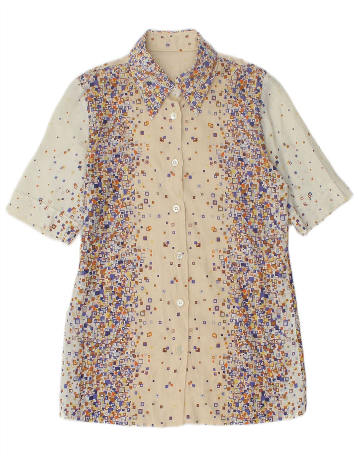 PANCALDI & B Set gonna 2 pezzi da donna UK 4 XS W24 Cotone geometrico beige