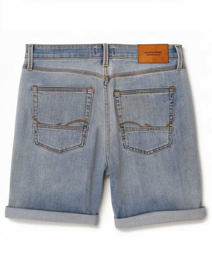 Pantaloncini di jeans da uomo Jack & Jones piccoli W29 in cotone blu