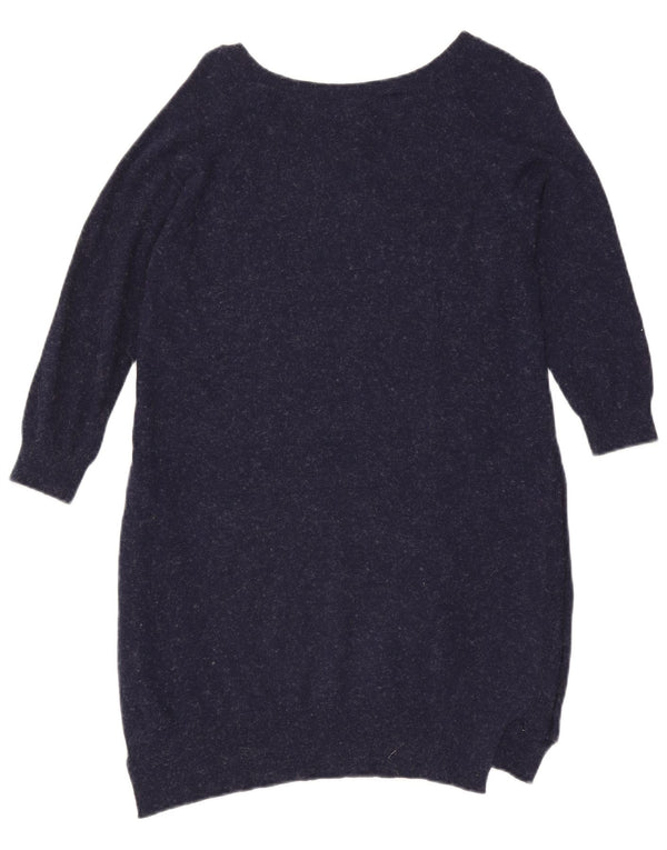 Abito maglione da donna con maniche a 3/4 Fat Face UK 10 Piccolo blu navy screziato