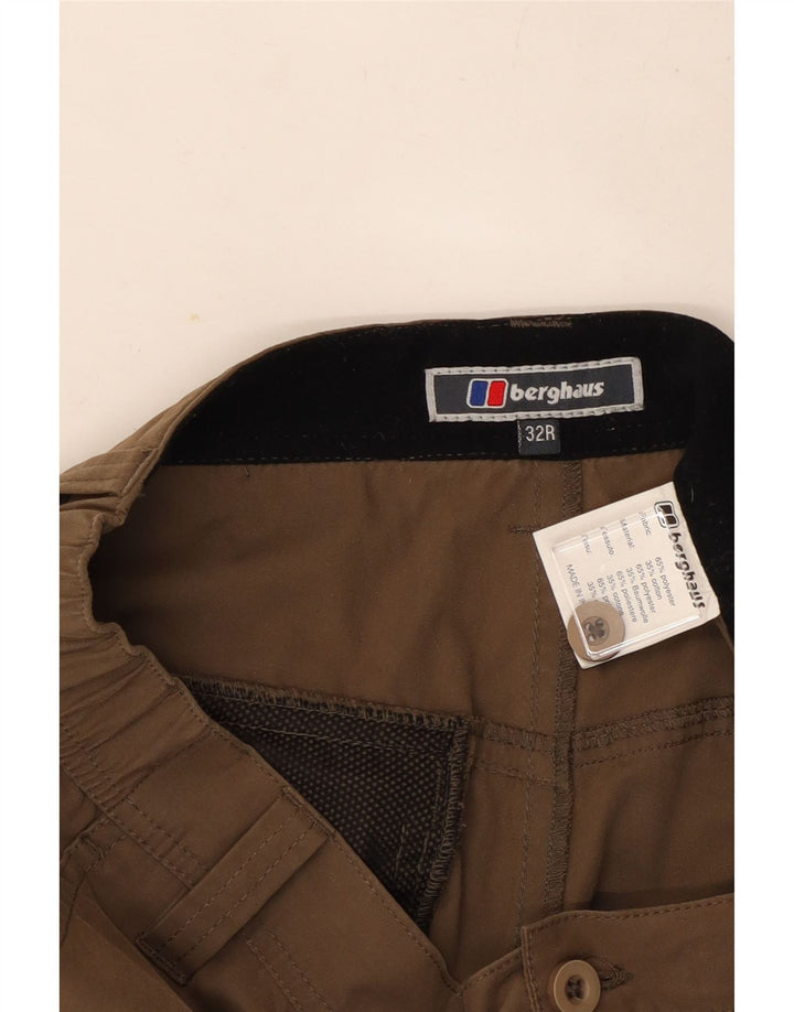 Pantaloni cargo dritti da donna Berghaus W32 L30 poliestere marrone