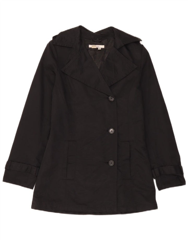 Trench da donna Zara UK 12 cotone nero medio