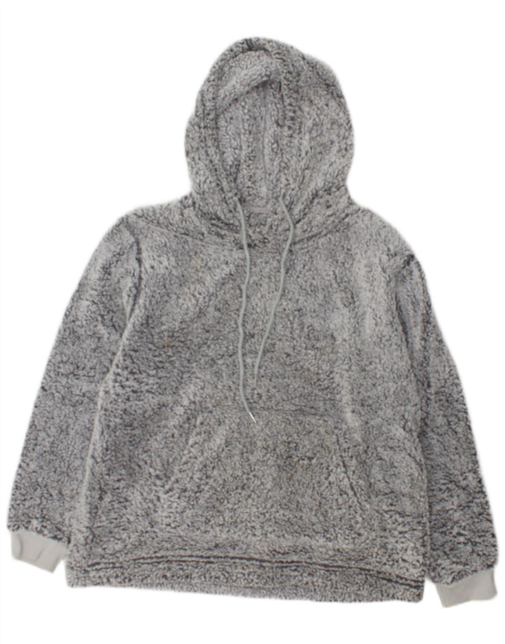 Maglione in pile con cappuccio da donna John Lewis UK 14 Poliestere grigio medio