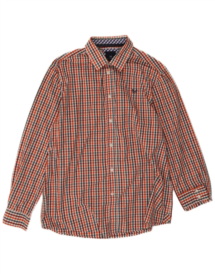 Crew Clothing Camicia da uomo dalla vestibilità classica XL in cotone a quadretti multicolore