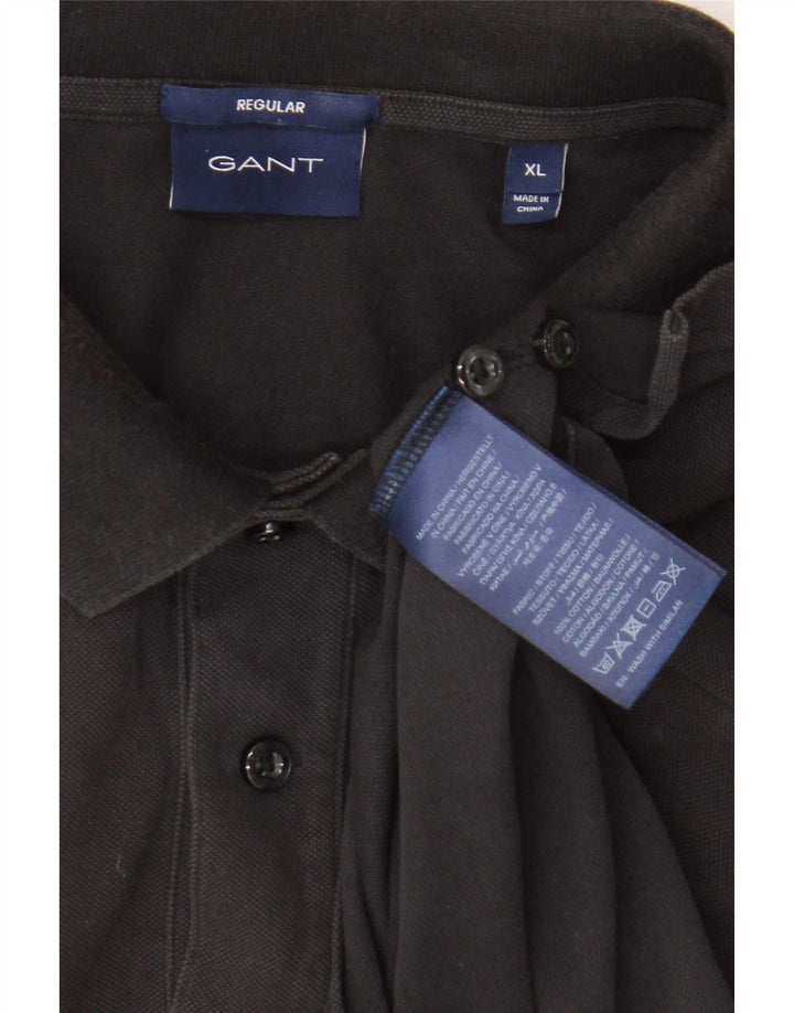 Polo Gant da uomo vestibilità regolare XL in cotone nero