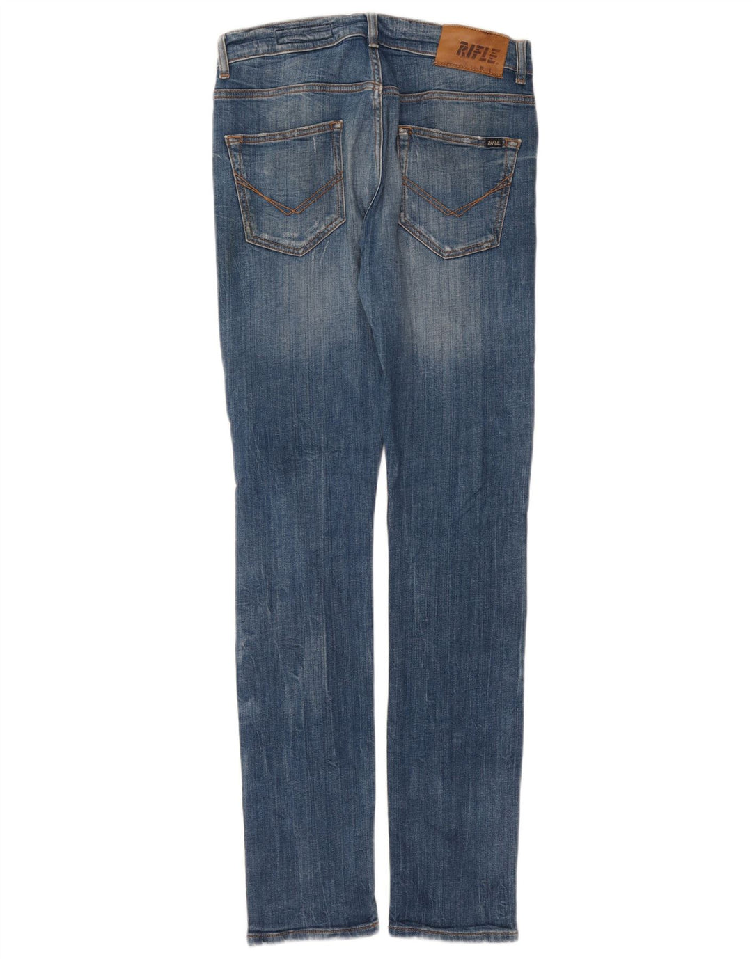 Jeans slim effetto consumato da donna Rifle W30 L33 cotone blu