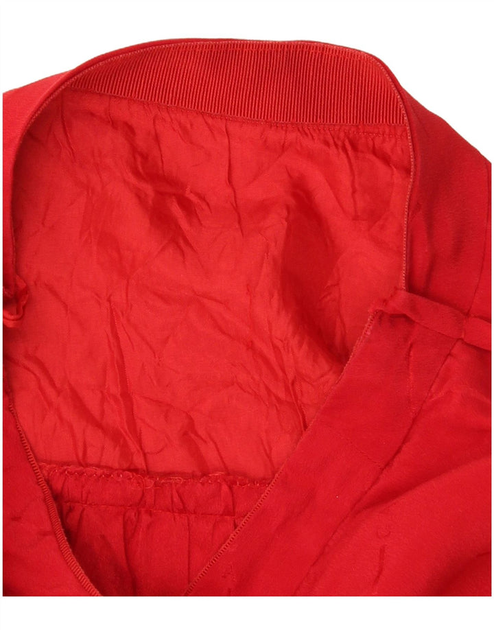 Set gonna vintage oversize in 2 pezzi da donna UK 14 medio W26 rosso