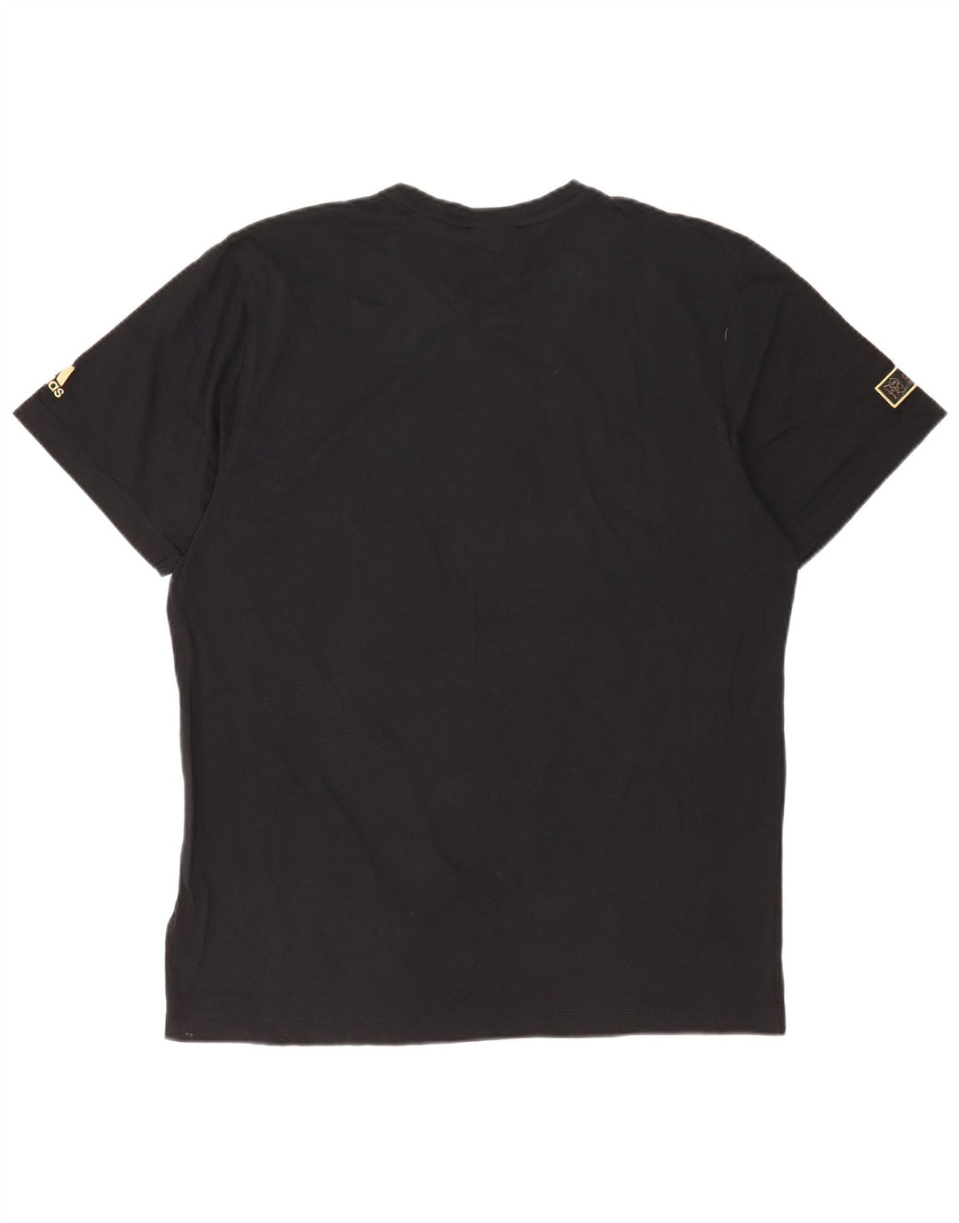 T-shirt grafica da uomo Adidas Top grande in cotone nero