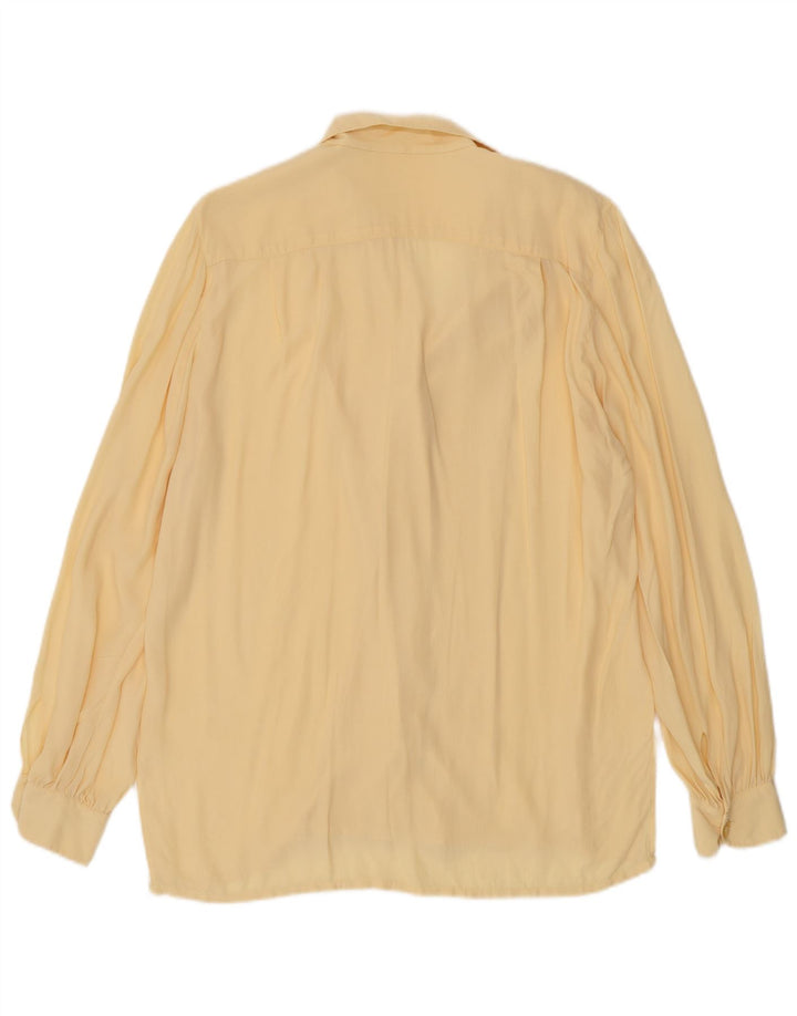 Camicia vintage da donna UK 16 grande gialla