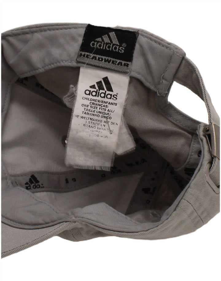 Berretto da baseball grafico Adidas da ragazzo, taglia unica, in cotone grigio