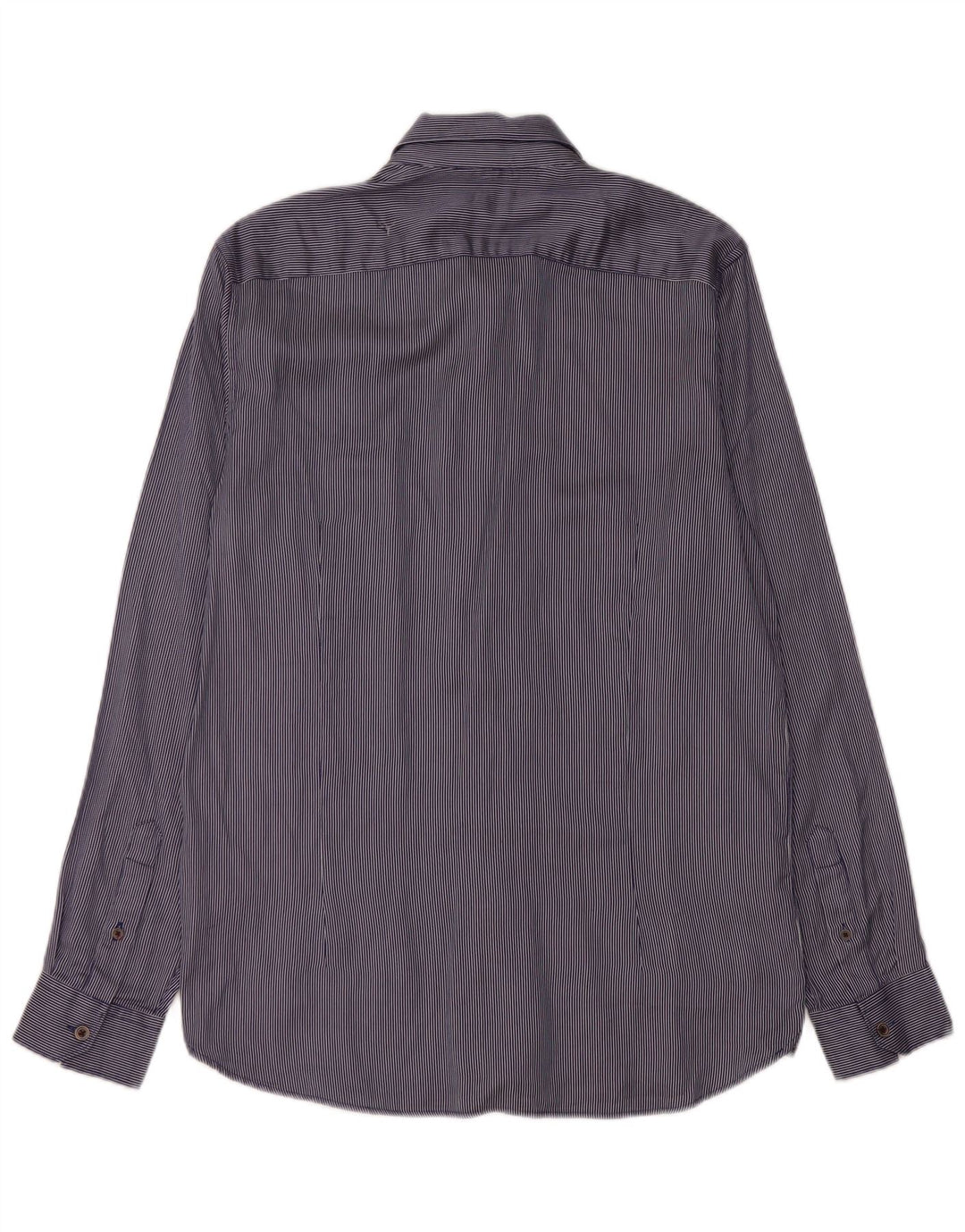 Camicia da uomo Ted Baker taglia 4 grande cotone gessato blu