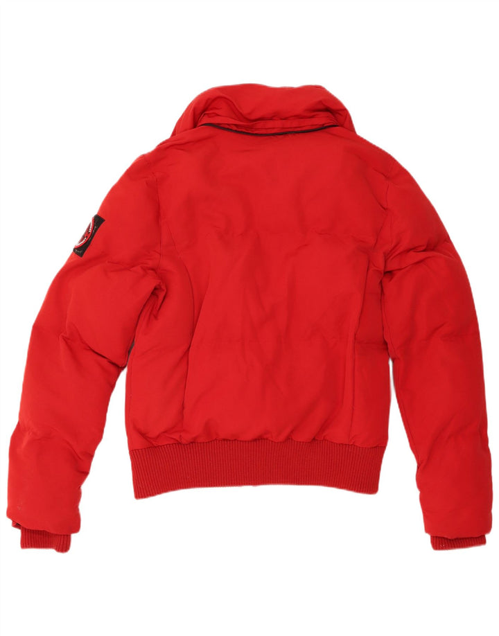 Giacca imbottita bomber da donna Superdry UK 12 poliestere rosso medio