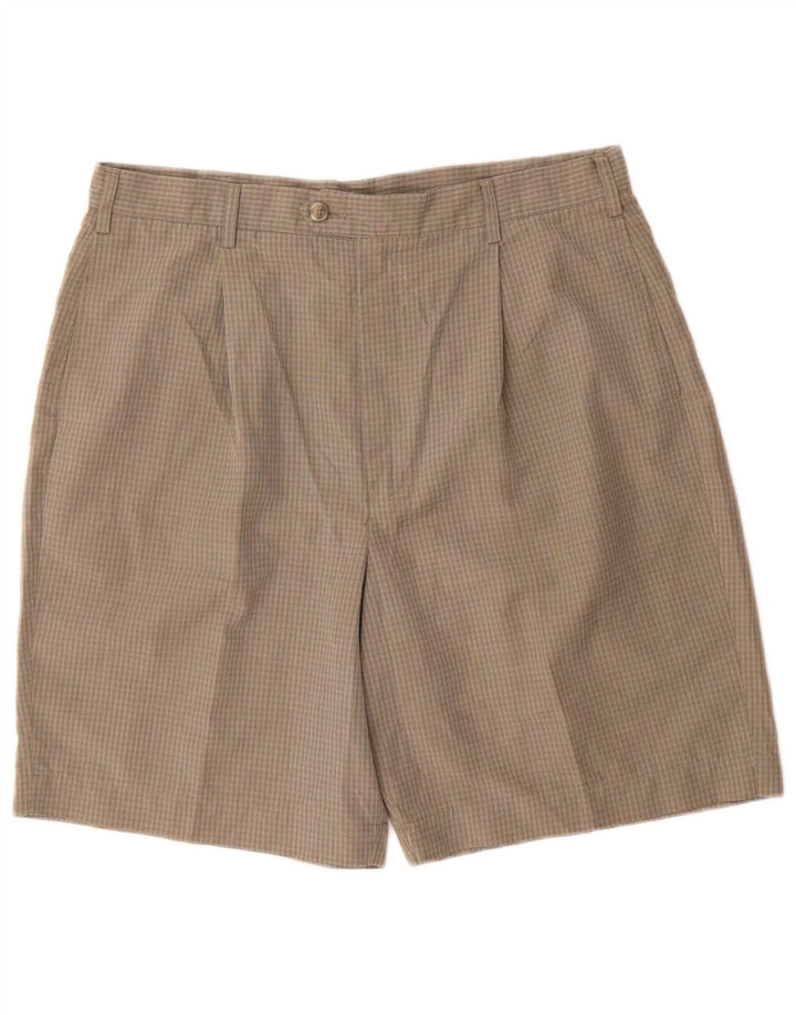 Pantaloncini chino da uomo Marks & Spencer W36 poliestere a quadri verdi grandi