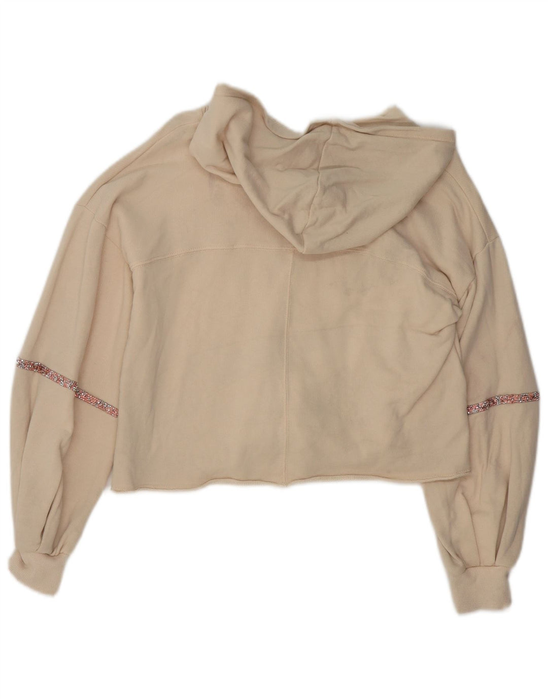 Felpa con cappuccio per ragazze Benetton 11-12 anni 2XL cotone bianco sporco