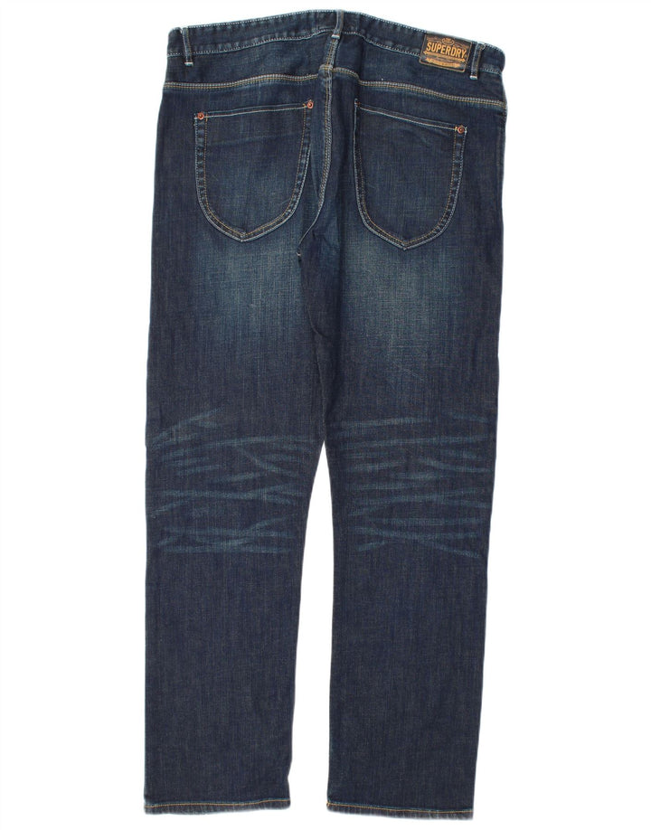 Jeans dritti da uomo Superdry W36 L32 cotone blu