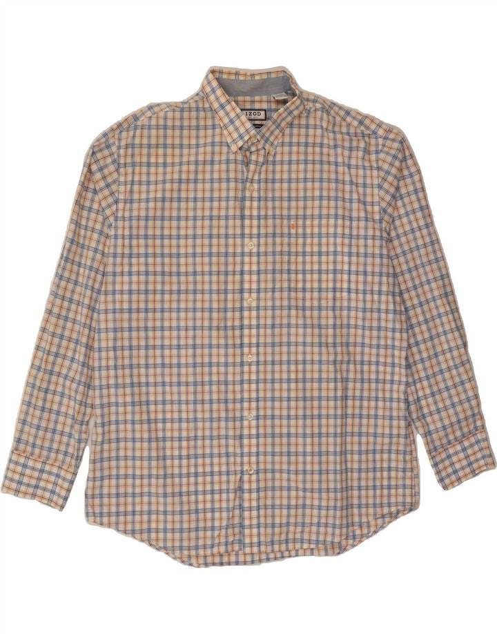 IZOD Mens Shirt XL Blue Check Cotton Vintage Izod and Second-Hand Izod from Messina Hembry 