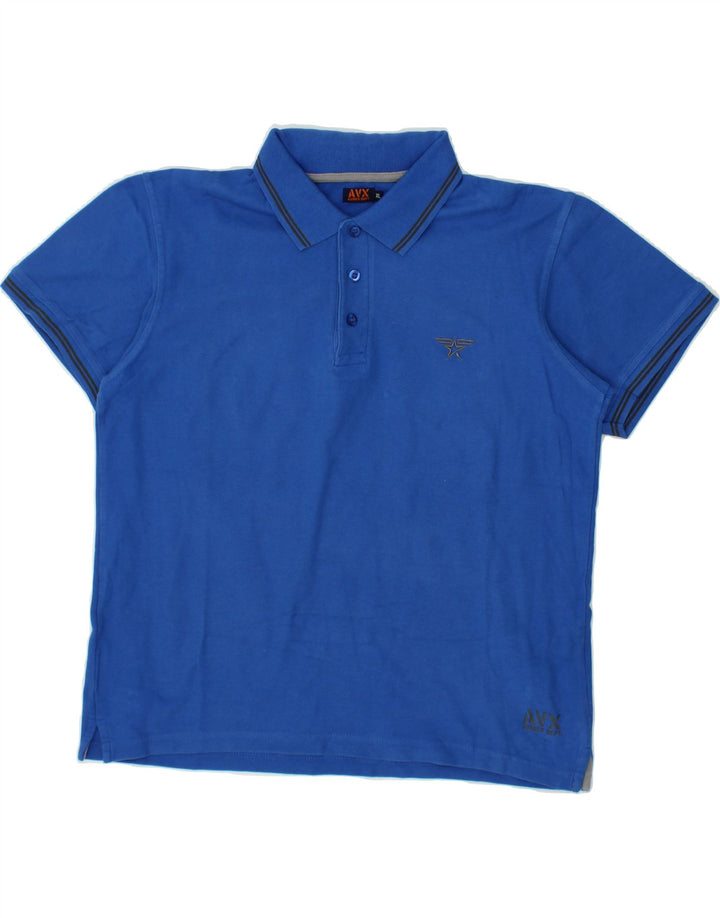AVIREX Mens Polo Shirt XL Blue Cotton Vintage Avirex and Second-Hand Avirex from Messina Hembry 
