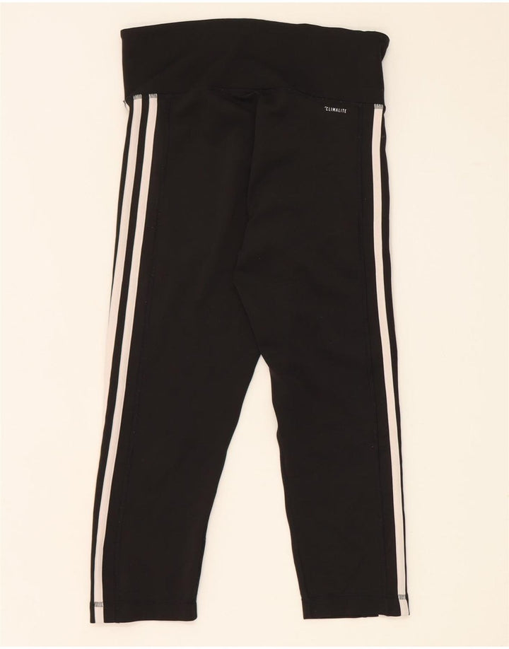 Leggings Adidas Climalite Capri da donna UK 8/10 Piccolo poliestere nero