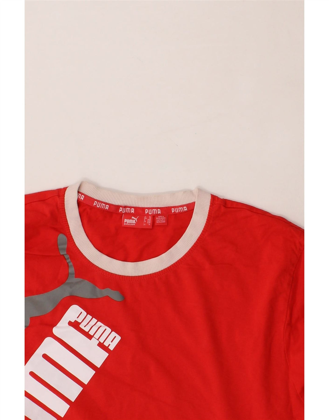 PUMA Mens Graphic T-Shirt Top XL Red Vintage Puma and Second-Hand Puma from Messina Hembry 