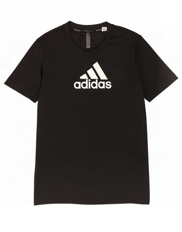 T-shirt grafica da donna Adidas Top UK 12/14 poliestere nero medio