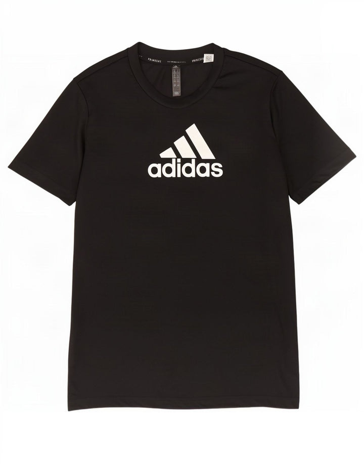T-shirt grafica da donna Adidas Top UK 12/14 poliestere nero medio