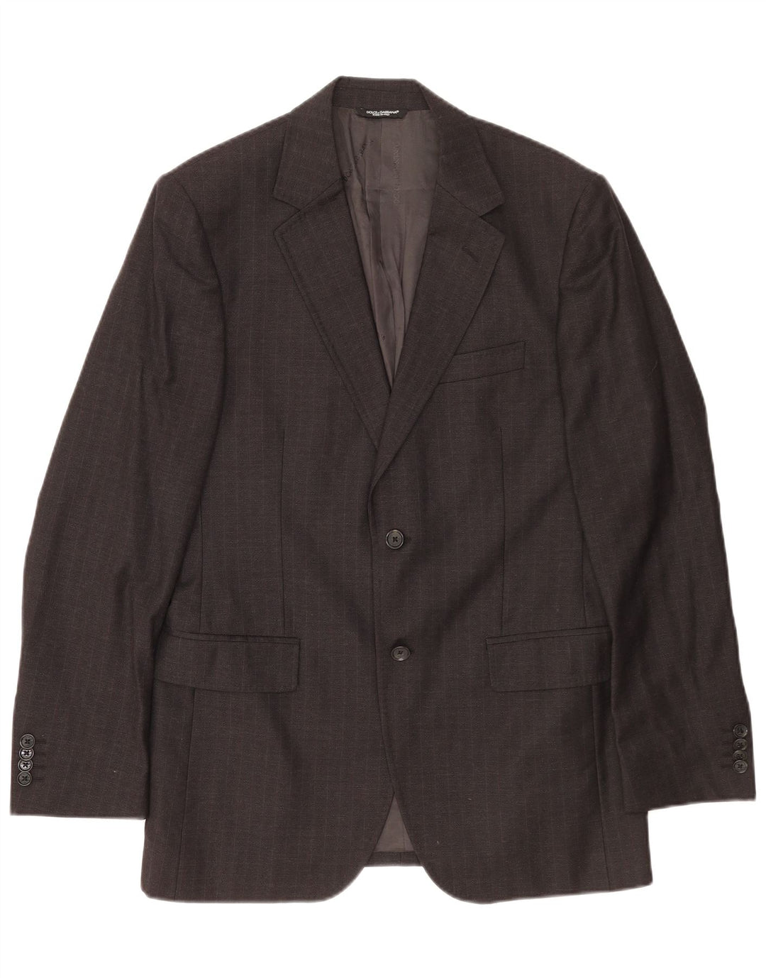 DOLCE & GABBANA Giacca blazer da uomo a 2 bottoni UK 38 grigio medio a quadri