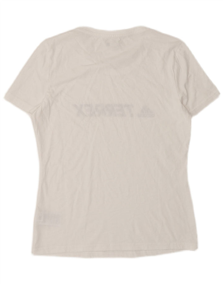 T-shirt grafica Adidas Terrex da donna Top UK 12 cotone bianco medio