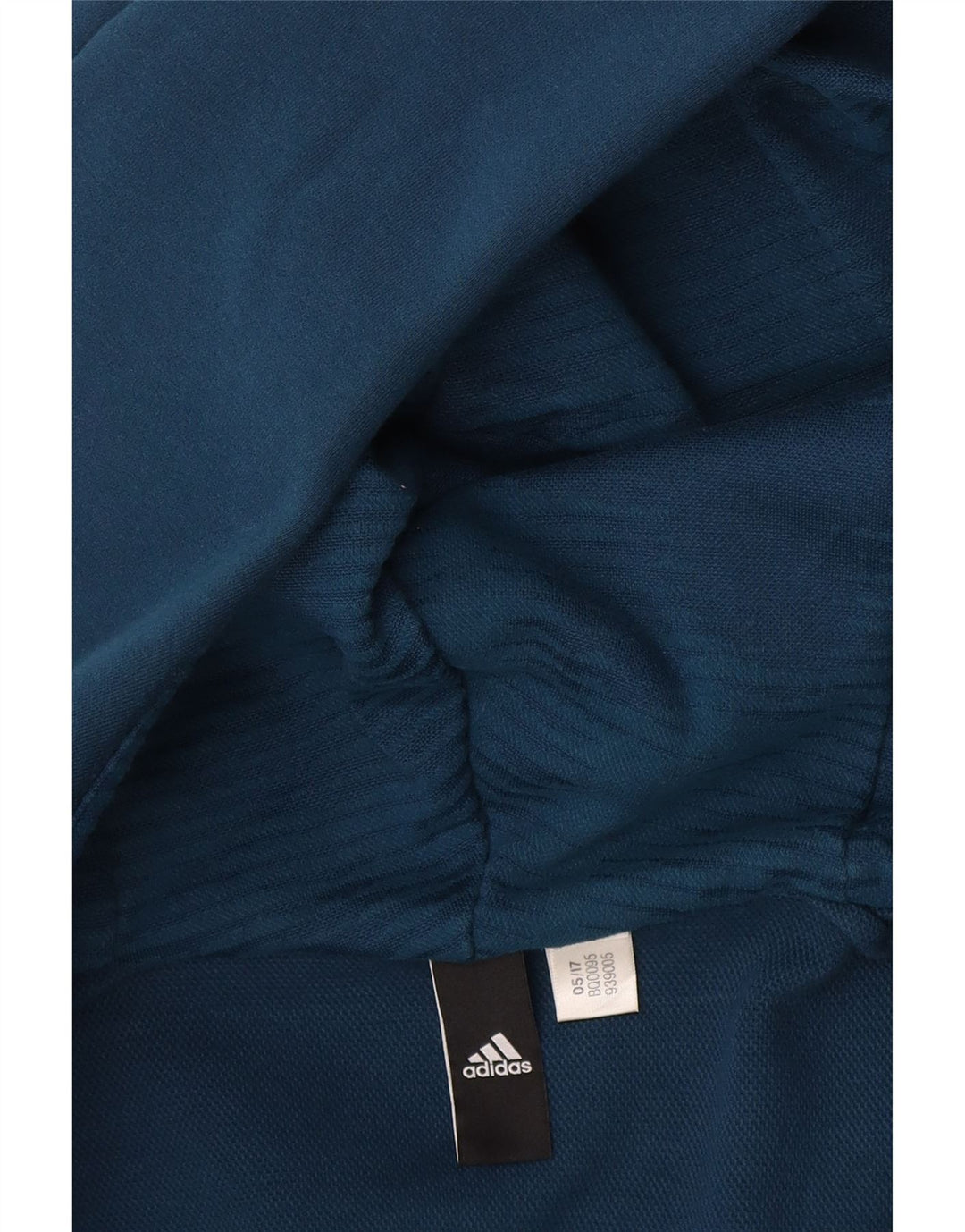 Maglione con cappuccio e zip da uomo ADIDAS blu navy medio