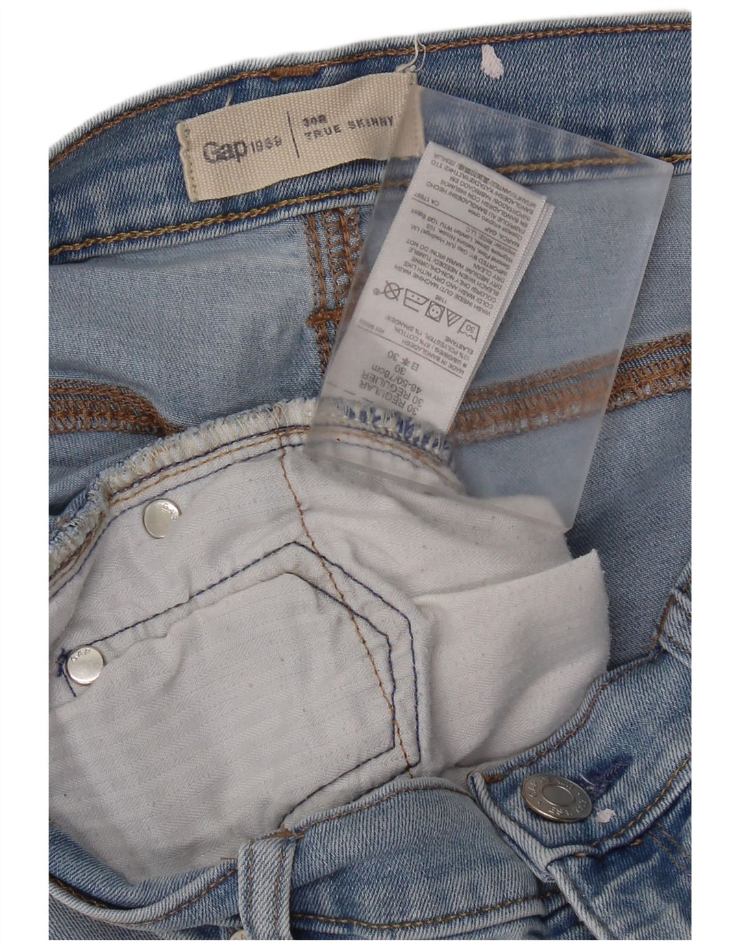 Jeans skinny da donna Gap W30 L27 cotone maculato blu