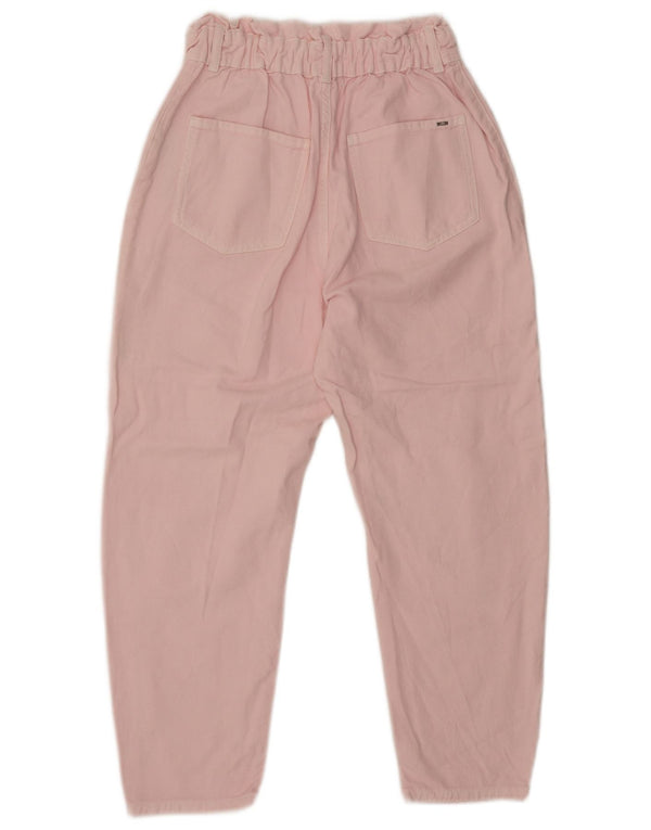 Jeans corti a vita alta da donna Zara EU 38 Small W28 L25 cotone rosa
