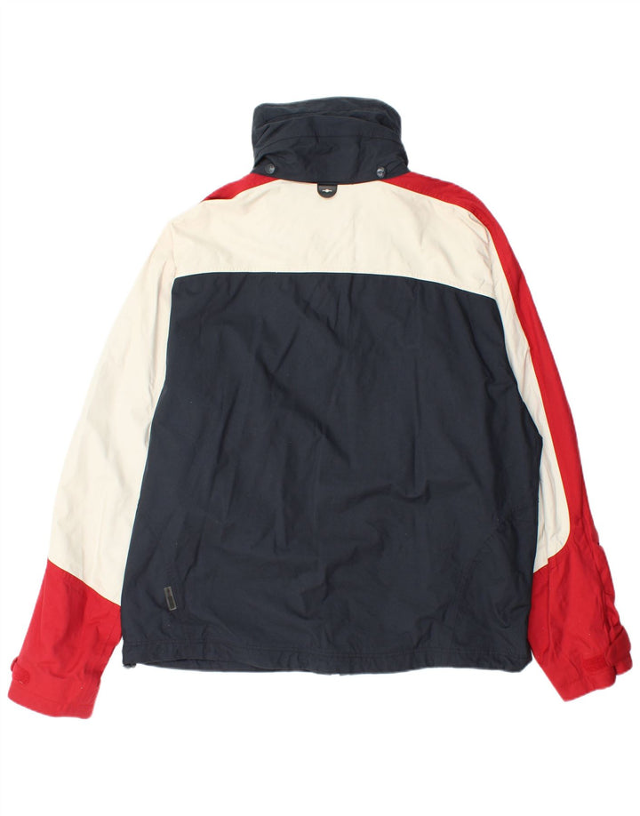 Giacca antipioggia da uomo Helly Hansen UK 40 Large in nylon color block blu navy