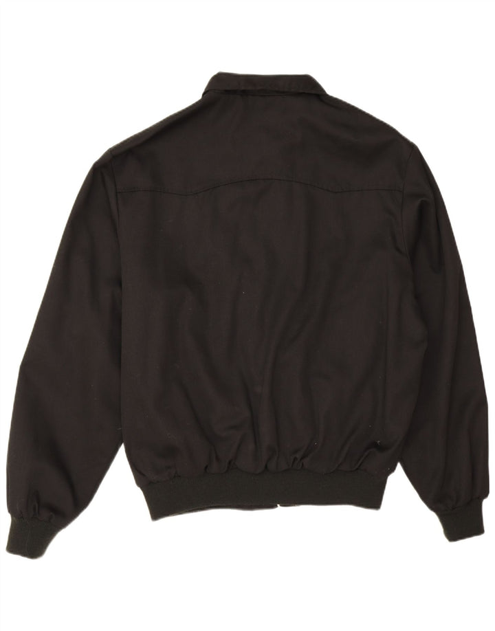 Giubbotto bomber da uomo vintage UK 40 grande poliestere nero