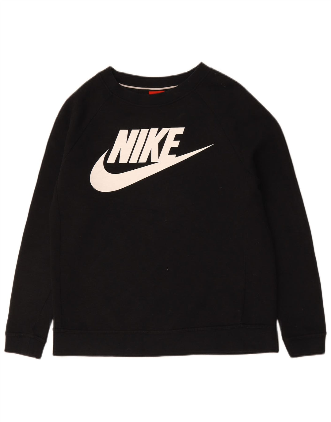 Felpa oversize con grafica Nike da donna UK 10 piccola in cotone nero