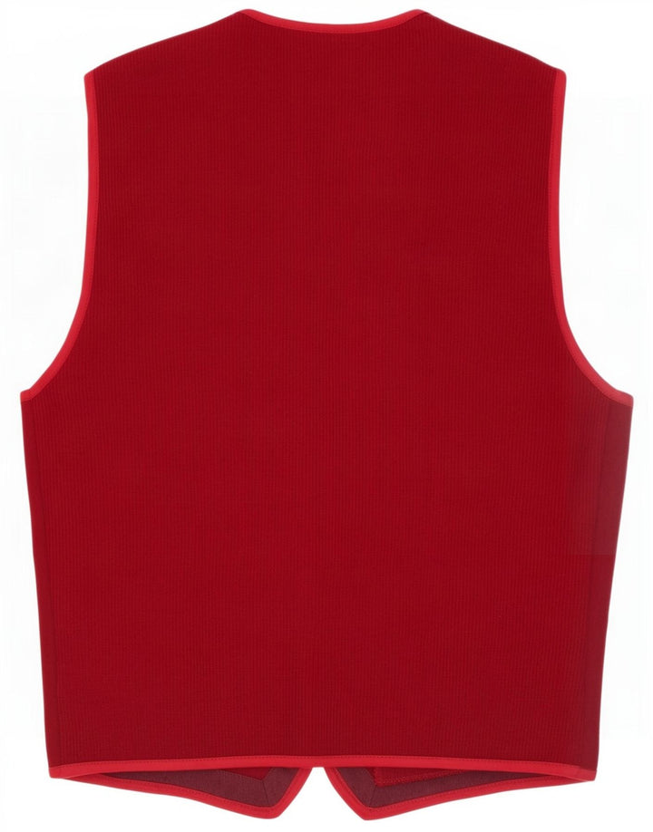Gilet vintage da uomo bordeaux medio