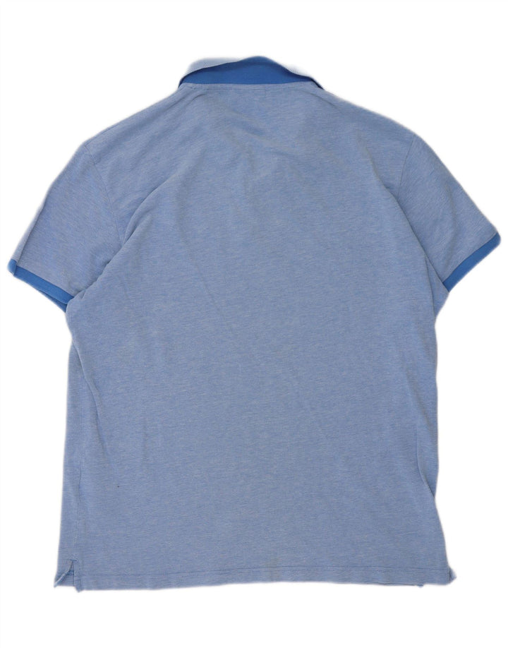 Polo da uomo Gant XL in cotone screziato blu