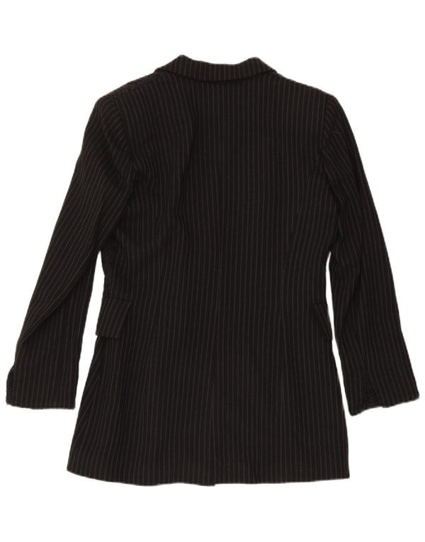 Giacca blazer a 1 bottone da donna Modyva IT 42 lana media a righe nere