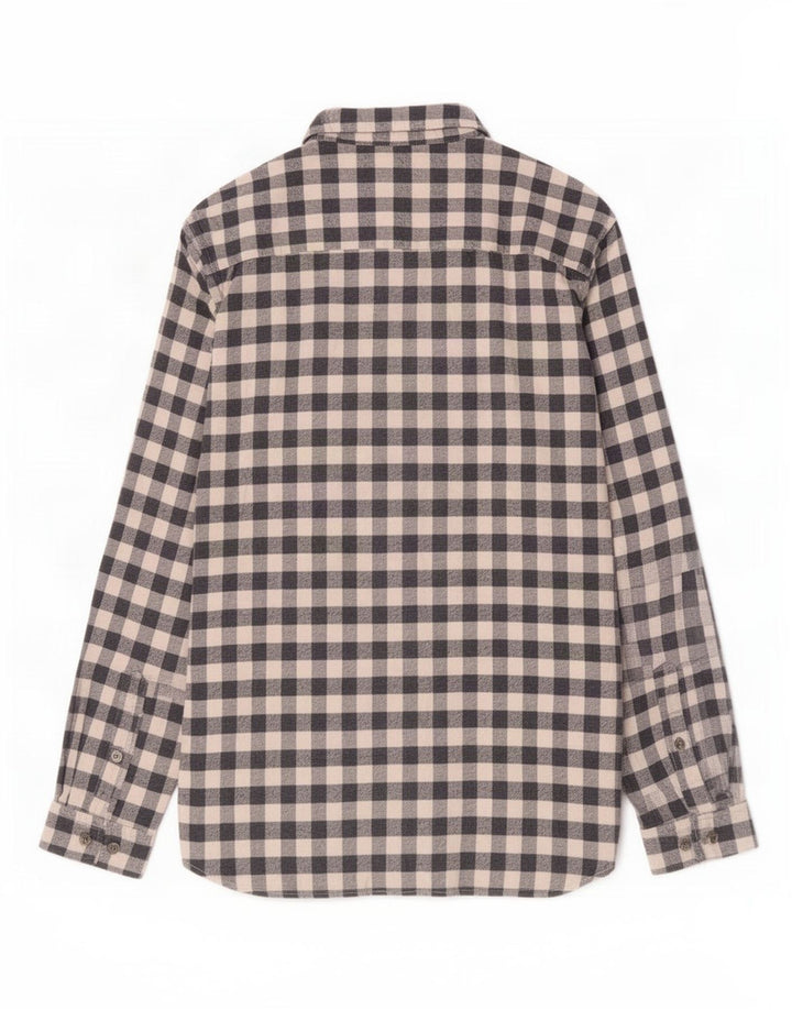 Jack & Jones Camicia da uomo in flanella di cotone a quadretti blu navy medio