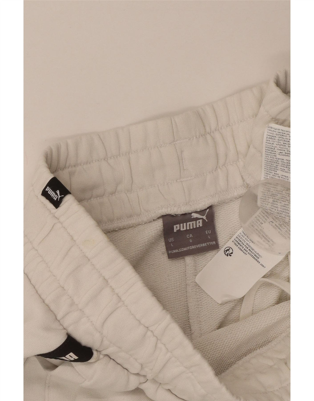 Pantaloncini sportivi grafici da uomo Puma grandi in cotone bianco