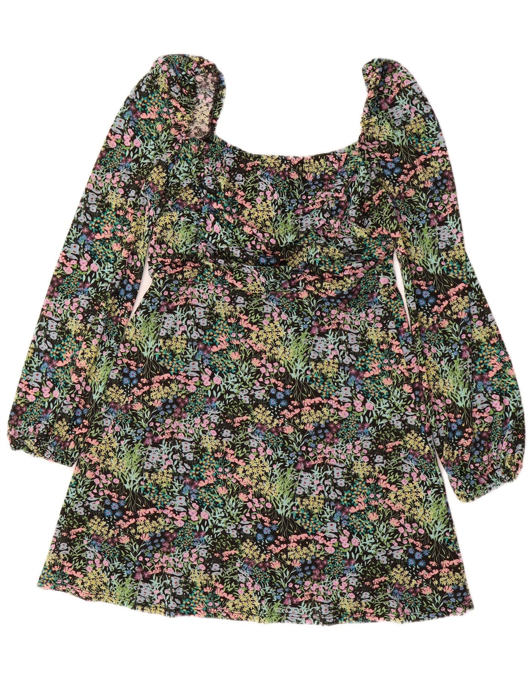 Topshop Abito da donna con spalle scoperte UK 14 Grande floreale multicolore