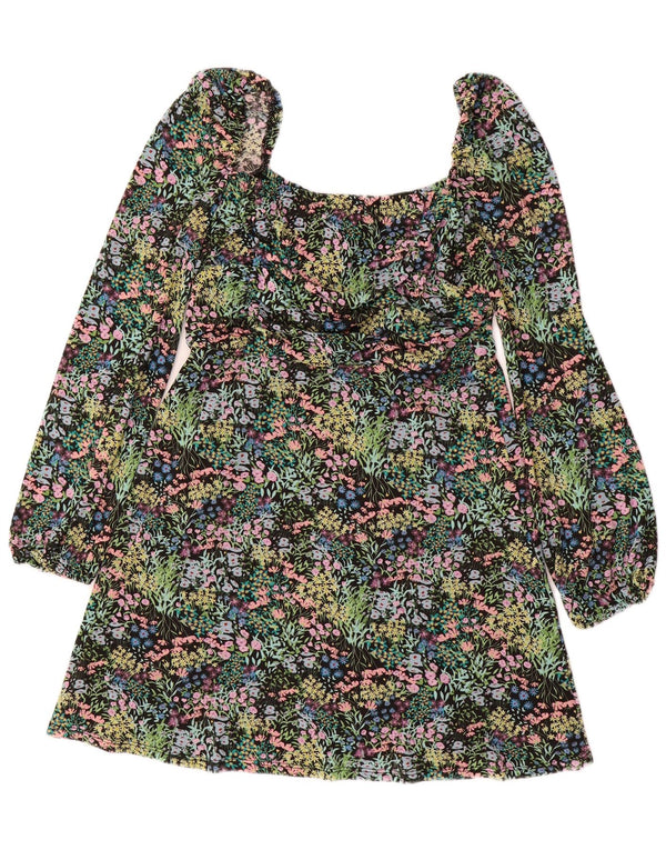 Topshop Abito da donna con spalle scoperte UK 14 Grande floreale multicolore