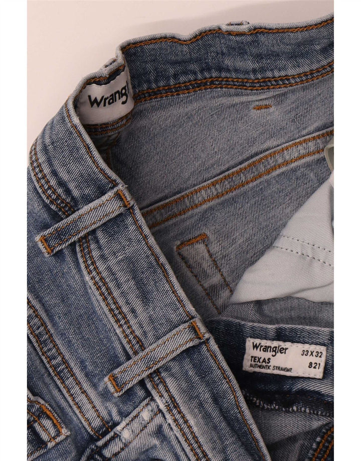 Jeans dritti da uomo Wrangler Texas W33 L32 cotone blu