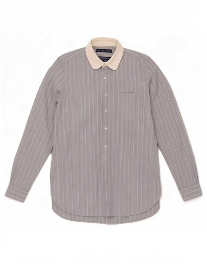 Camicia pullover da donna Ralph Lauren US 6 cotone a righe blu medio