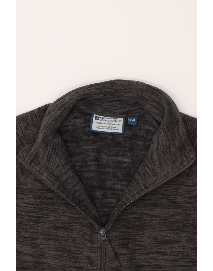 MOUNTAIN WAREHOUSE Mens Fleece Jacket UK 40 Large Grey Flecked Polyester Vintage Mountain Warehouse and Second-Hand Mountain Warehouse from Messina Hembry 