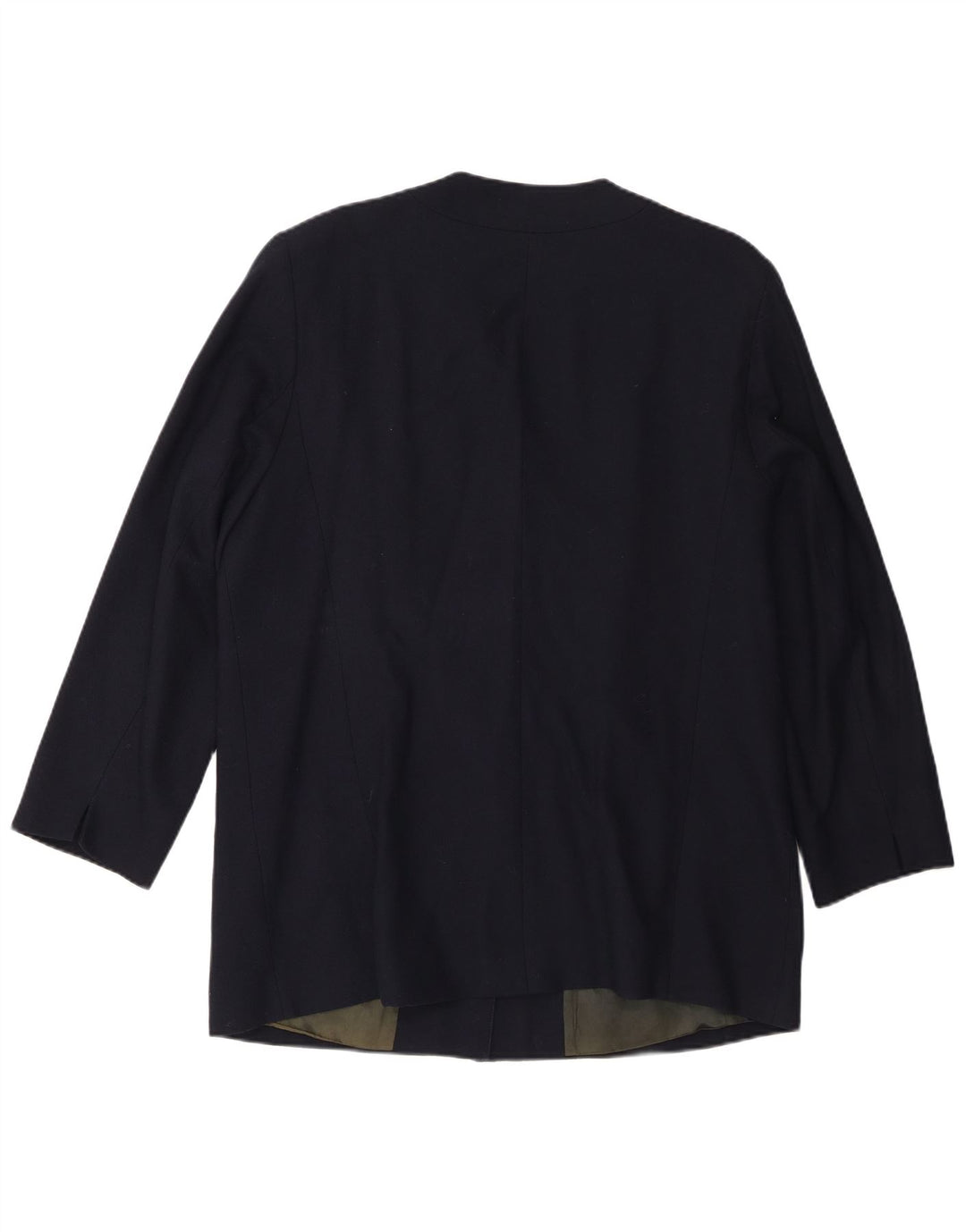 Scelta personale Giacca blazer a 3 bottoni da donna UK 18 XL Lana blu navy