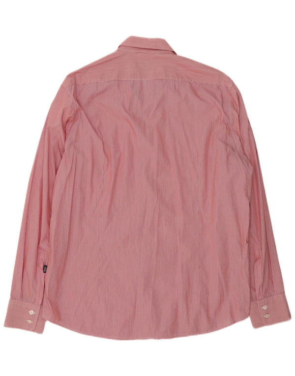 Camicia Hugo Boss da uomo vestibilità regolare XL rosso gessato