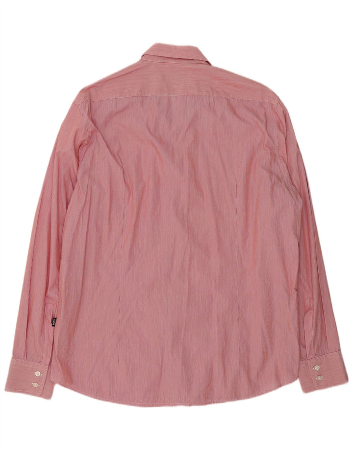 Camicia Hugo Boss da uomo vestibilità regolare XL rosso gessato