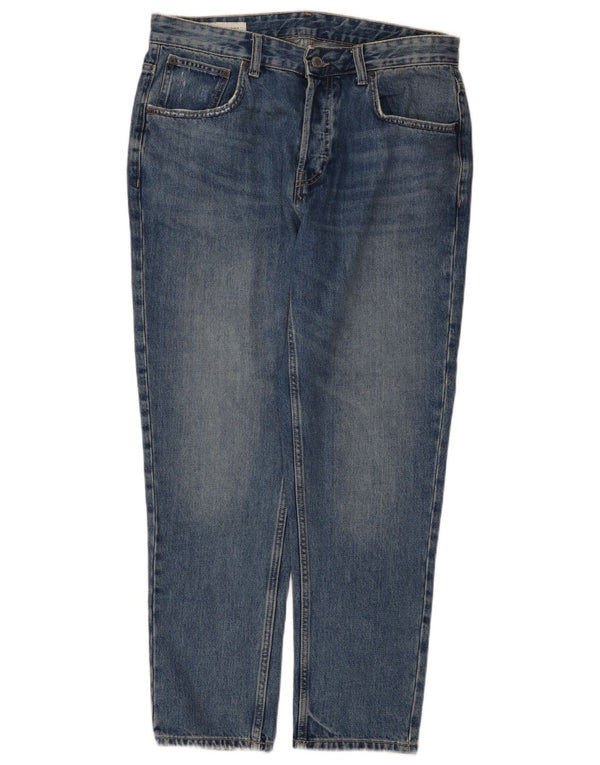 Jeans affusolati da uomo Zara EU 42 Large W32 L27 Cotone blu