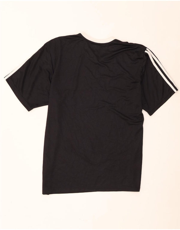 T-shirt da uomo Adidas Top media nera in poliestere
