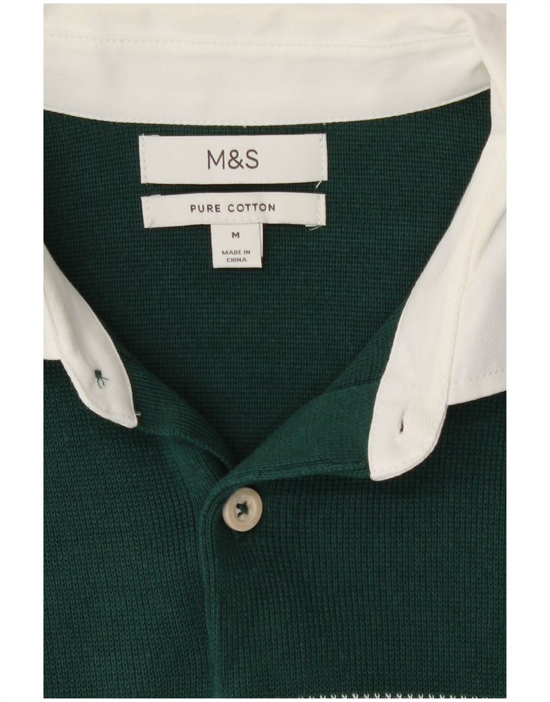 Maglione da uomo Marks & Spencer con collo alto, color block verde medio